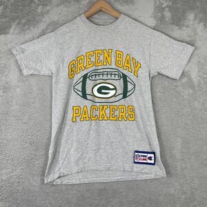 Vintage Champion Green Bay Packers Shirt Mens Medium Gray NFL Football 90s